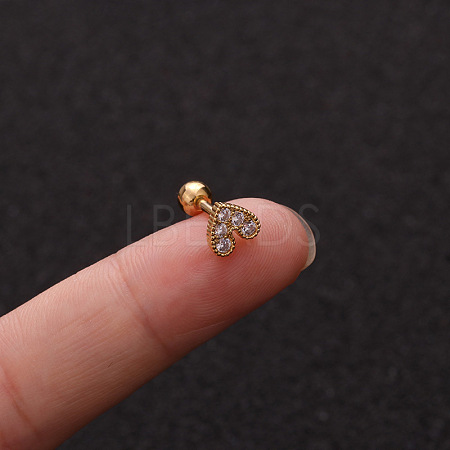 Brass Micro Pave Clear Cubic Zirconia Cartilage Earrings for Women WGD0011-14-1