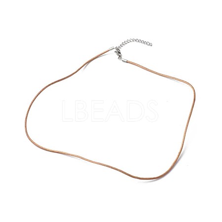 Cowhide Leather Choker Necklaces NJEW-JN03597-02-1
