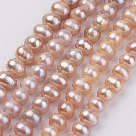 Natural Cultured Freshwater Pearl Beads Strands PEAR-D187-51-01-1