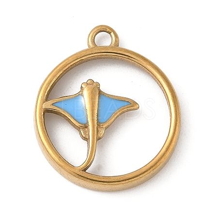 304 Stainless Steel Enamel Pendants STAS-Z153-09G-02-1