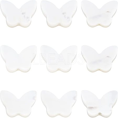 Natural White Shell Mother of Pearl Shell Beads SSHEL-BC0001-15-1