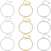 24Pcs 3 Colors Brass European Style Bracelet Making MAK-PA0001-01-7