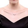 925 Sterling Silver Cubic Zirconia Pendant Necklaces NJEW-BB18734-7