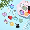 18Pcs 9 Colors Spray Painted Glass Pendants GLAA-YW0004-31-5