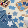4Sets 4 Colors Polyester Embroider Thread Sew On Patches PATC-FG0003-53-4