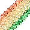 Transparent Painted Glass Beads Strands X1-DGLA-A034-T6mm-A04-2