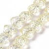 Transparent Electroplate Glass Beads Strands GLAA-C025-01H-1