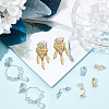 SOFPLATE 32Pcs 2 Colors Brass Clip-on Earring Findings KK-SP0001-25-4