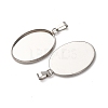304 Stainless Steel Pendant Cabochon Settings STAS-D379-03C-P-2