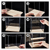 3-Tier Rectangle Clear Acrylic Minifigures Display Boxes ODIS-WH0017-104B-3