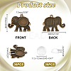   DIY Blank Elephant Pendant Making Kit DIY-PH0021-41-2