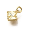 Brass Glass Charms KK-V011-35G-B-2
