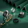 12Pcs 2 Colors 304 Stainless Steel Finger Ring RJEW-UN0001-18-3