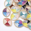 Four-color Polyester Thread Woven Pendants FIND-S319-02-1