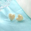 Hypoallergenic Bioceramics Zirconia Ceramic Heart Stud Earrings EJEW-C065-02A-2
