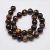 Natural Yellow Blue Tiger Eye(Dyed & Heated) Bead Strands G-P230-07-12mm-2