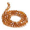 Transparent Electroplate Glass Beads Strands EGLA-A039-T4mm-B28-2