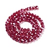 Electroplate Transparent Glass Beads Strands EGLA-A035-T6mm-A07-2
