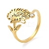 304 Stainless Steel with  Cubic Zirconia Adjustable Rings RJEW-K245-48F-G-3