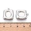304 Stainless Steel Pendant Cabochon Settings STAS-T075-25P-3