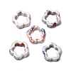 Flower Hollow Glazed Porcelain Bead Frame PORC-A034-09G-1