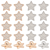 AHADERMAKER 20Pcs 2 Colors Zinc Alloy Rhinestone Shank Buttons AJEW-GA0006-90-1