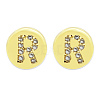Brass Micro Pave Clear Cubic Zirconia Beads KK-T030-LA843-RX3-1
