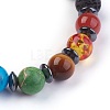 Natural/Synthetic Mixed Stone Stretch Bracelets BJEW-JB03945-01-2