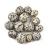 Natural Dalmatian Beads G-G348-01B-48-1