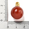 Natural Dyed & Heated Carnelian Perfume Bottle Pendants G-K338-22G-13-3