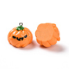 Halloween Opaque Resin Pendants RESI-D063-14B-3