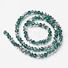 Electroplate Transparent Glass Beads Strands LS-EGLA-A034-T8mm-M15-2