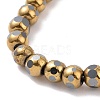 Electroplated Non-magnetic Synthetic Hematite Beads Strands G-G862-02G-3