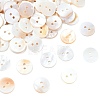 2-Hole Shell Flat Round Buttons X-BUTT-P012-09-1