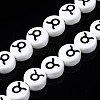 Handmade Porcelain Ceramic Beads Strands PORC-S502-032F-1