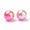 Rainbow Acrylic Imitation Pearl Beads OACR-R065-5mm-A04-2