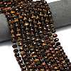 Dyed Natural Tiger Eye Beads Strands G-P573-A37-01-1