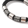 Braided Microfiber Leather Cord Bracelets BJEW-B096-18B-2