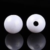 Rubberized Style Rainbow Opaque Acrylic Beads MACR-T010-12mm-08-01-2