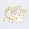 Brass Semi Circle Pendant KK-G331-58G-NF-1