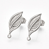 Non-Tarnish 304 Stainless Steel Stud Earring Findings X-STAS-S079-66B-2