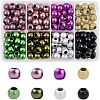 Matte Spray Painted Acrylic European Beads ACRP-NB0001-03-1