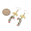 Christmas Theme Glass Seed Beaded Dangle Earrings for Women EJEW-MZ00215-3