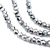 Transparent Electroplate Glass Beads Strands EGLA-A039-T2mm-UA05-3