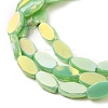 Electroplate Opaque Glass Beads Strands EGLA-J150-A-FR02-3