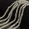 Electroplate Transparent Glass Beads Strands EGLA-A034-T1mm-Y06-1