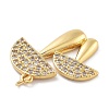 Rack Plating Brass Micro Pave Cubic Zirconia Pendants KK-Z071-82G-02-2