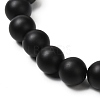 Round Natural Mixed Stone Beads Stretch Bracelet BJEW-JB06879-5