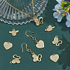 50Pcs 5 Styles Rack Plating Alloy Pendants FIND-CA0007-30-4