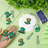 16Pcs 4 Styles Opaque Printed Acrylic Pendants OACR-SC0001-28-3